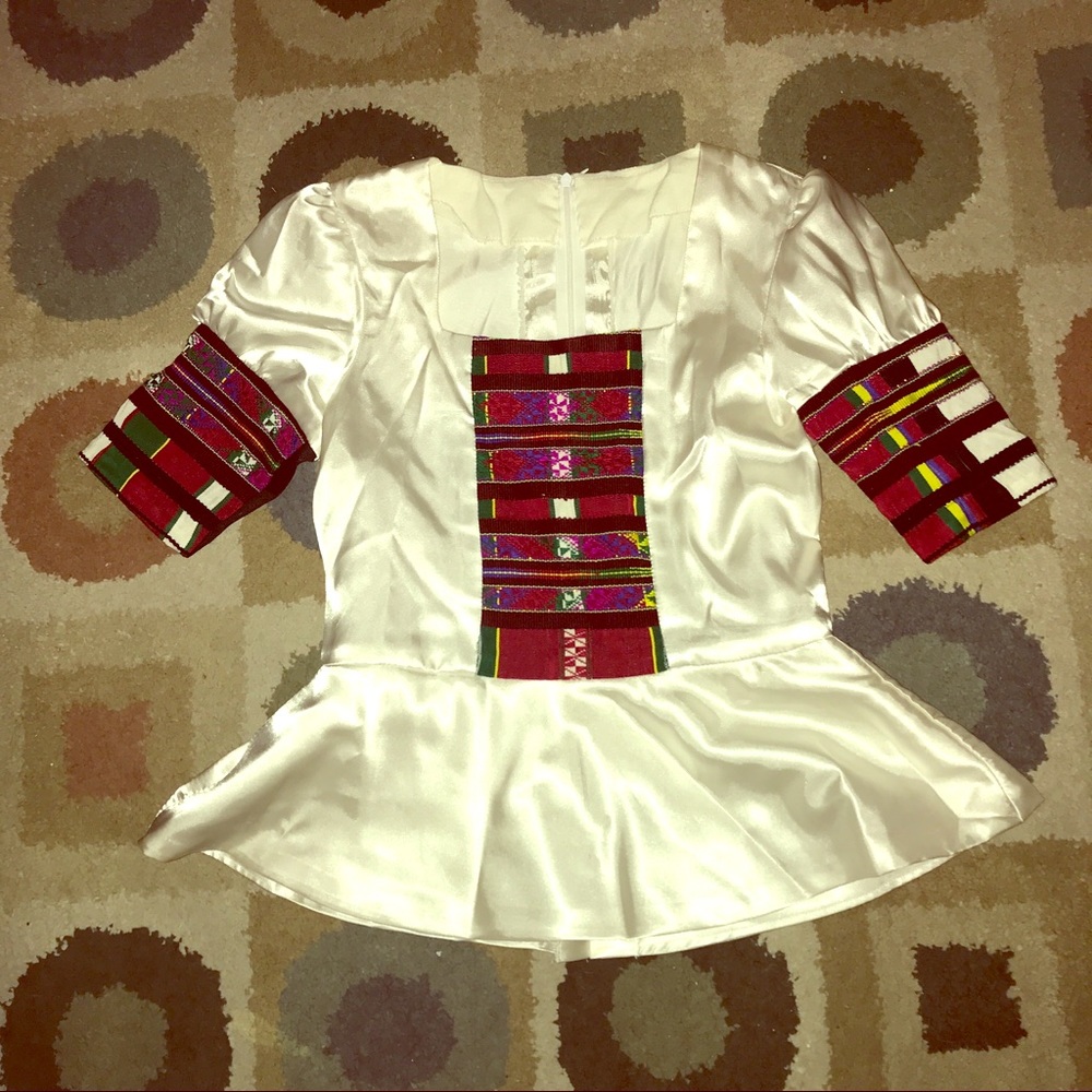 Silky preplum blouse